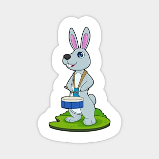 Rabbit Musician Drum Music Magnet