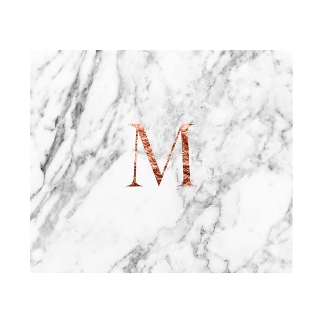 Monogram rose marble M by marbleco