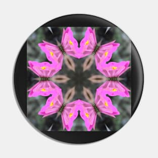 Zinnia Flower Butterfly Kaleidoscope Pattern (Seamless) 1 Pin