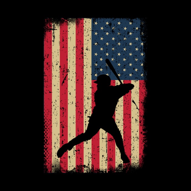 USA American Flag Baseball Player by ChrifBouglas