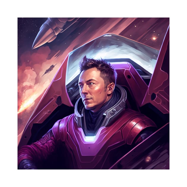 Elon Musk by Moe Tees