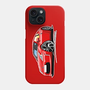 Nissan 370z Red Caricature Car Art Phone Case