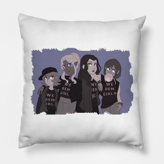 They Dem Girls Pillow by Probablynotsam