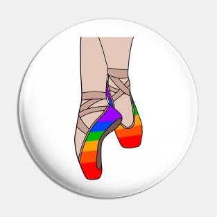 Rainbow pointe shoes Pin