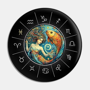 ZODIAC Pisces - Astrological PISCES - PISCES - ZODIAC sign - Van Gogh style - 11 Pin