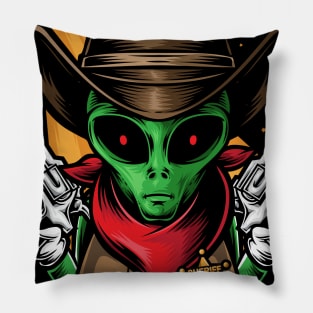 Alien Sheriff Pillow