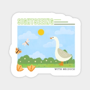 Sightseeing With Mr. Duck Magnet