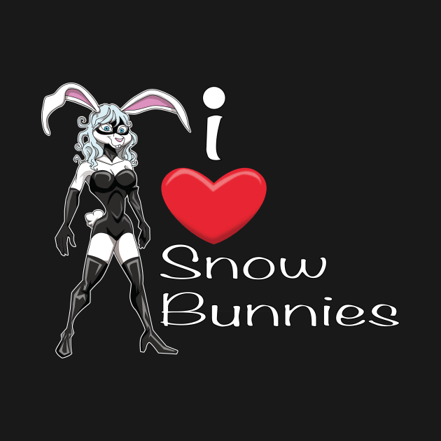 I Heart Snow Bunnies by Wickedcartoons