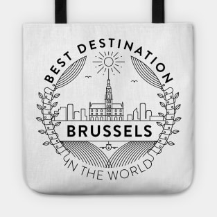 Brussels Minimal Badge Design Tote