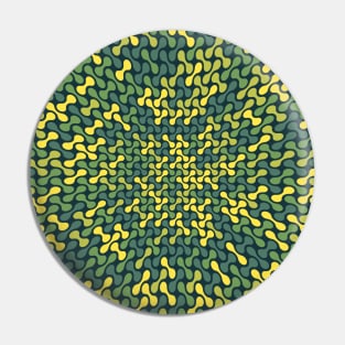 Warped Metaballs Pattern (Green Yellow) Pin