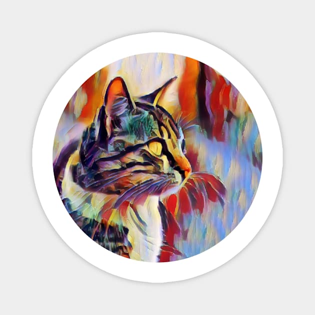 Chill floppy cat Magnet by GoranDesign