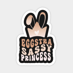 Egg-stra Sassy Caffeine Grediant Bunny Ears Princess Crown Magnet