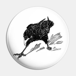 The Running Crow Pin