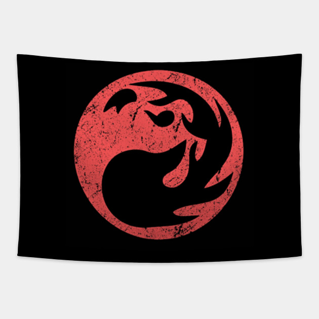 Red Mana Logo Magic The Gathering Red Mana Logo Magic The Gathering Tapestry Teepublic