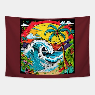 Crash Wave 2 Art Tapestry