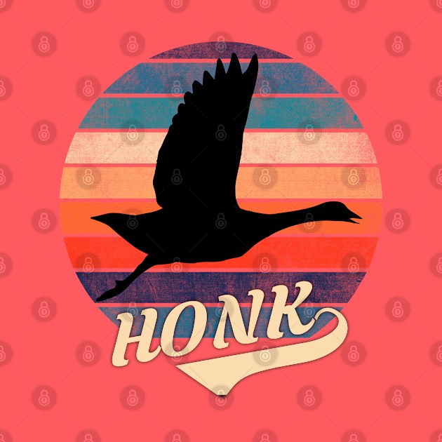 Goose Honk Retro Sunset by GypsyBluegrassDesigns