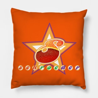 schroeder-orange rocket Pillow