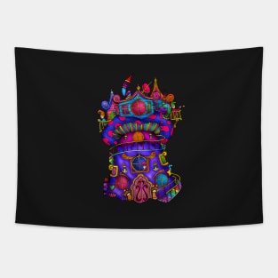 Mushroom Castle Tapestry