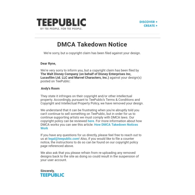 DMCA Notice by Ryne