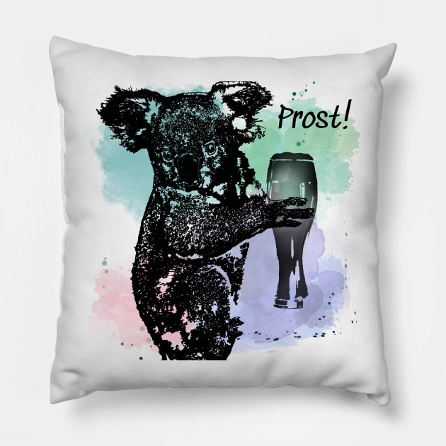 Prost! With a koala beer / bear Pillow by Bailamor