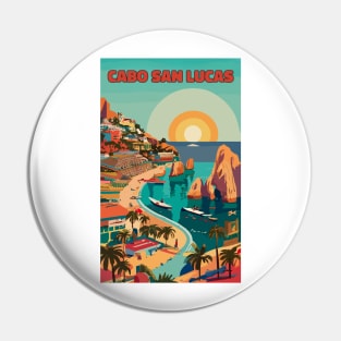 A Vintage Travel Art of Cabo San Lucas - Mexico Pin