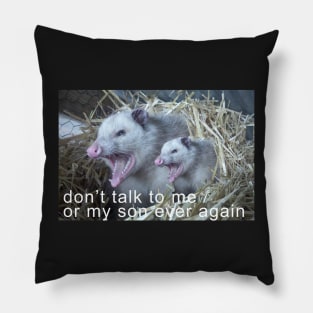 Don't Talk to Me or My Son Ever Again - Possum style Pillow