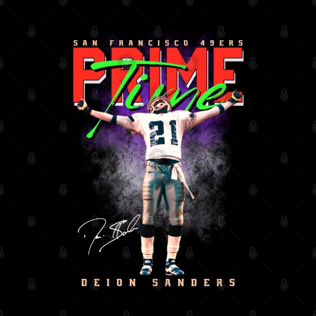 Deion Sanders - San Francisco 49ers Original Aesthetic Tribute 〶 by Terahertz'Cloth