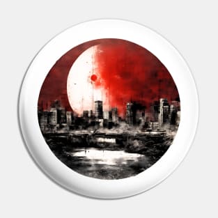 red moon # 001 Pin