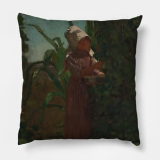 The Bean Picker by Winslow Homer Pillow