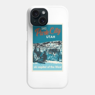 Vintage Park City Utah Ski Poster Phone Case
