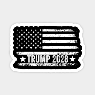 Trump 2028 Grunge American Flag Political Magnet