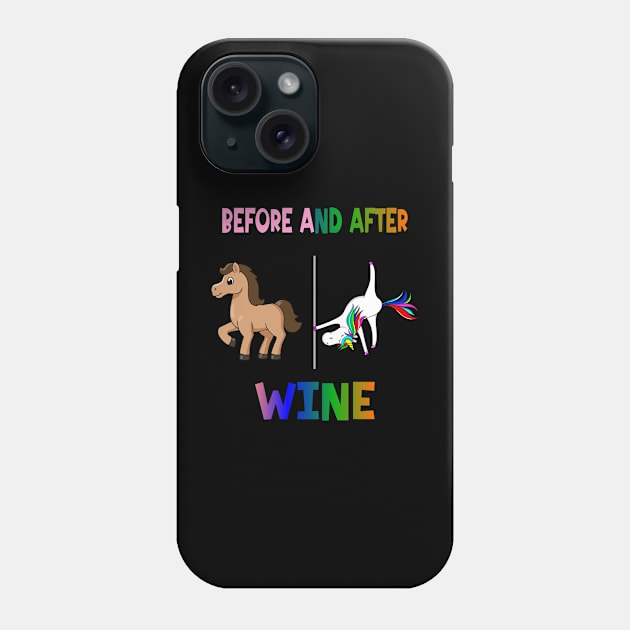 Before and after wine Phone Case by A Zee Marketing