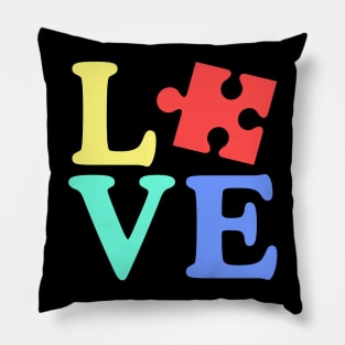 Love Autism Awareness Pillow