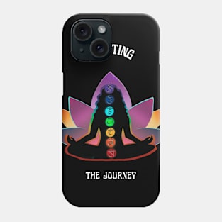 Trusting The Journey, Mantra. Chakras Aligned, Lotus Flower. Phone Case