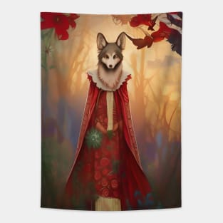 Cute Fairy tale Wolf Tapestry