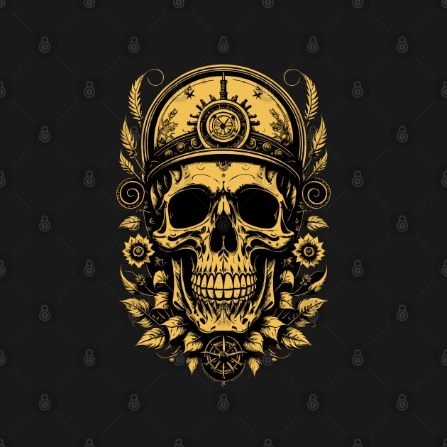 Gold Ancient Skull by DeathAnarchy