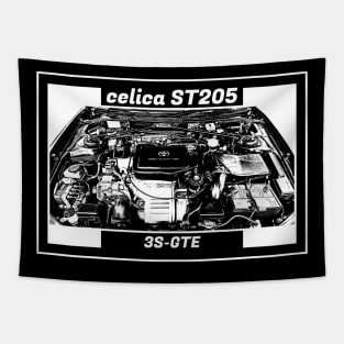 TOYOTA CELICA GT-FOUR ST205 ENGINE (Black Version) Tapestry