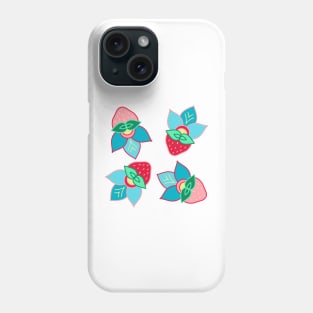 Strawberry Floral by Niibidoon Phone Case