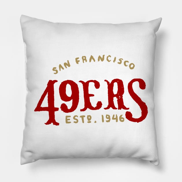 San Francisco 49eeeers Pillow by Very Simple Graph