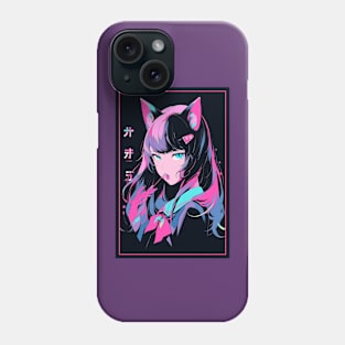 Anime Cat Girl | Quality Anime Design | Chibi Cat Girl Miaw | Manga Anime Art Phone Case