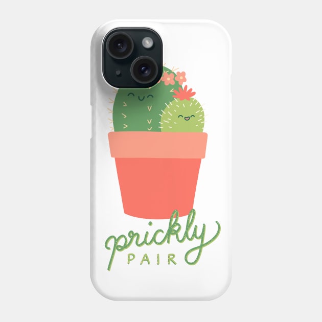 Prickly Pair Cactus Couple Phone Case by Abbilaura