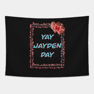 YAY JAYDEN DAY TEAL AND PINK 1 NOVEMBER Tapestry