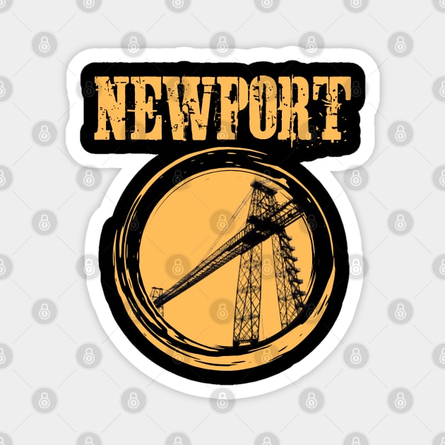 Newport Transporter Bridge, Newport supporter Magnet by Teessential