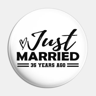 35th Wedding Anniversary - 35 years anniversary Pin