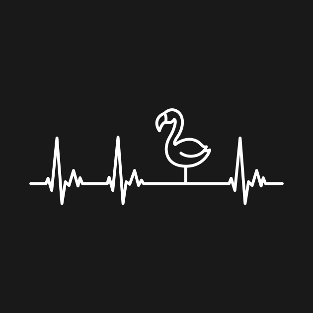 Flamingo Lover Heartbeat Design by samshirts