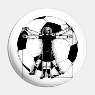 Vitruvian Soccer Player Pin