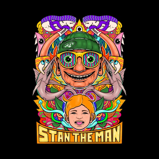 Stan The Man hoodie (back design) by Voodoo Salad by Elevated Focusion 