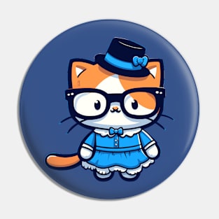 Nerdy Cat Pin