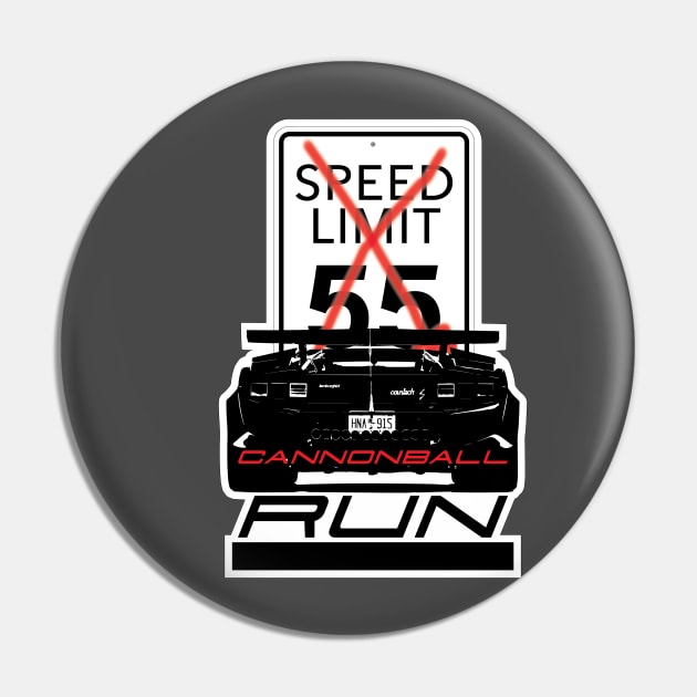 Cannonball Run Pin by Robot Art