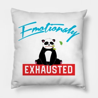 Emotionally Exhausted Panda Pillow